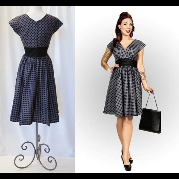 50s style polka dot dress